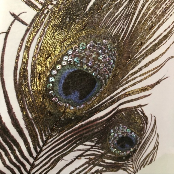 Forever 21 Beaded Peacock Feather Tank Top - Picture 8 of 12